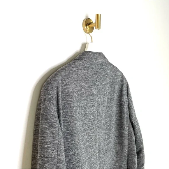 MensTheory Grey Knit Single Button Casual Blazer w Darting & Slit Pockets 46